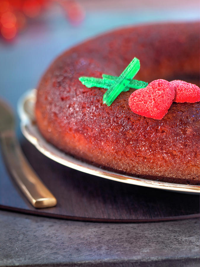 Rum Baba With Candy Hearts And Angelic Sticks Photograph by Nicolas Edwige