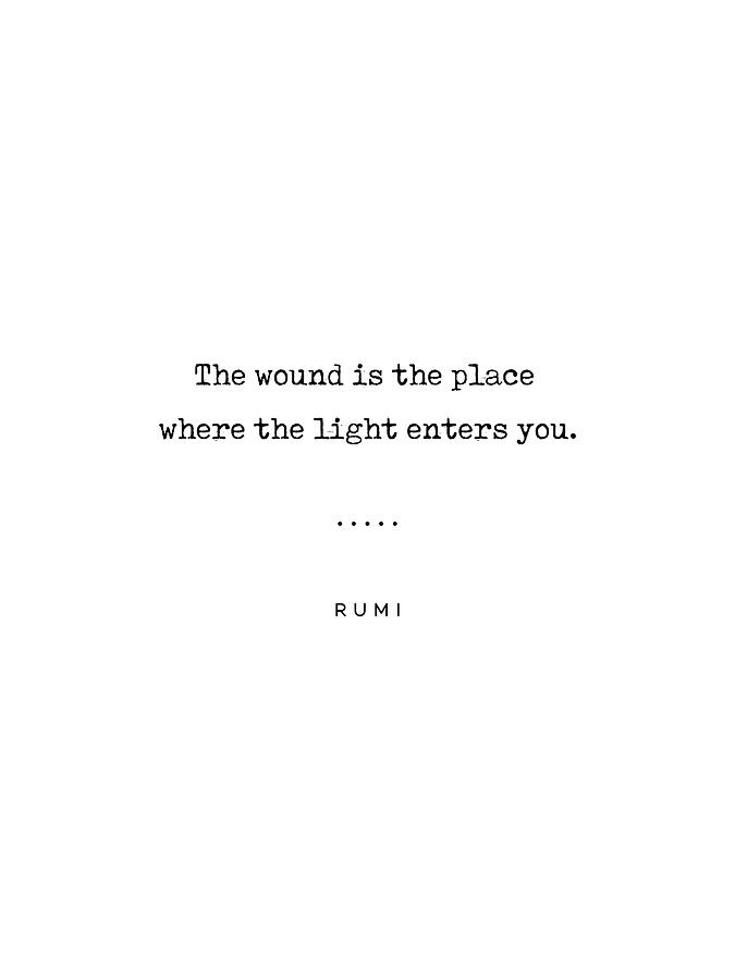 Rumi Quote 15 - Minimal, Sophisticated, Modern, Classy Typewriter Print Mixed Media
