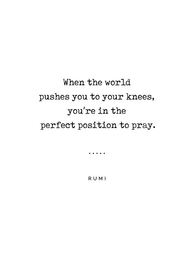 Rumi Quote On Prayer 18 - Minimal, Sophisticated, Modern, Classy Typewriter Print Mixed Media