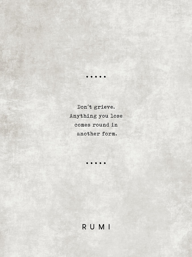 Rumi Quotes 04 - Literary Quotes - Typewriter Quotes - Rumi Poster - Sufi Quotes Mixed Media