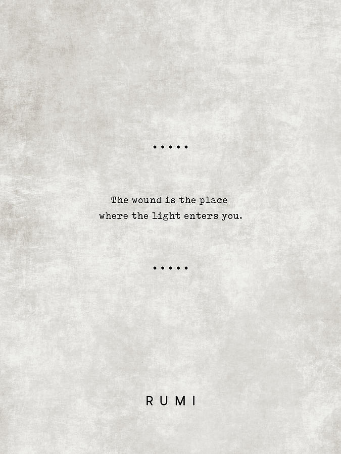 Typography Mixed Media - Rumi Quotes 15 - Literary Quotes - Typewriter Quotes - Rumi Poster - Sufi Quotes by Studio Grafiikka