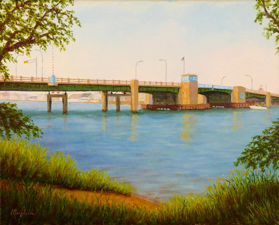 Rumson Sea Bright Bridge Painting by Joe Bergholm