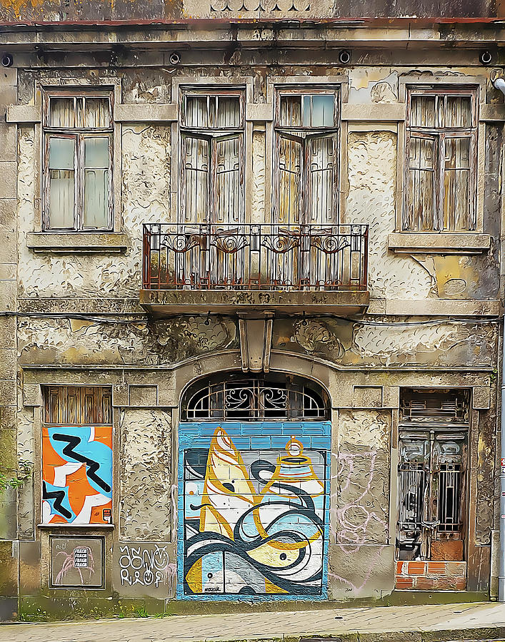 Rundown Doors and Windows with Graffiti by Douglas J Fisher Rundown Doors and Windows with Graffiti by Douglas J Fisher