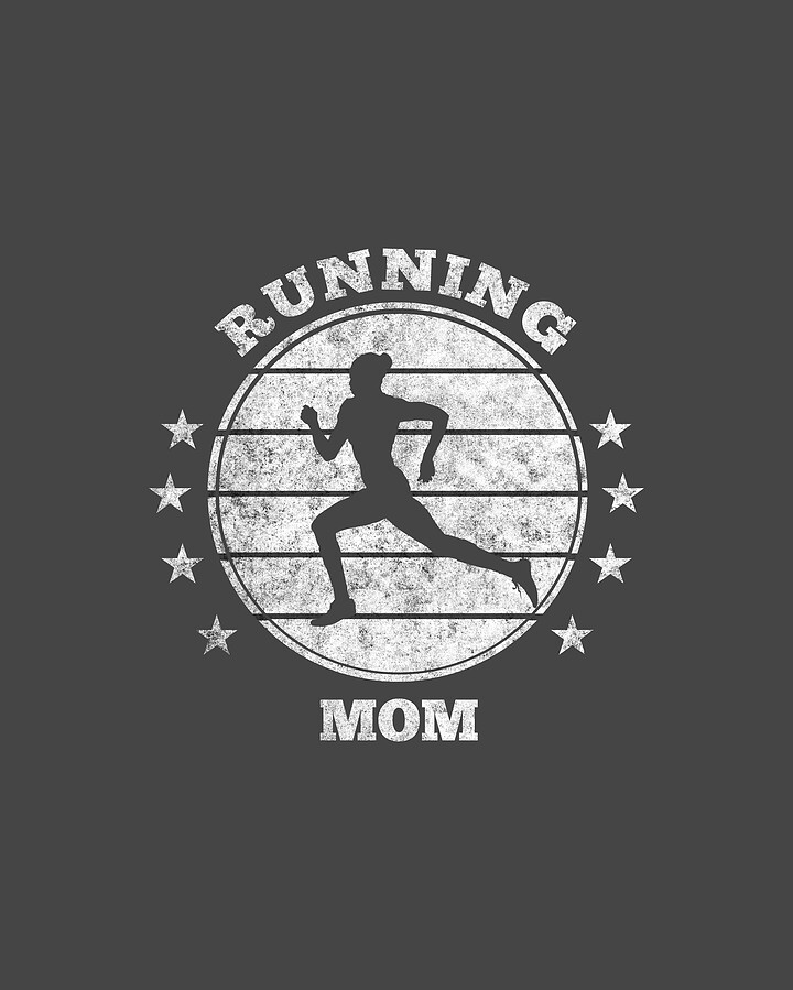 Running Mom I Runner Half Marathon Gift Idea Women Digital Art by McR