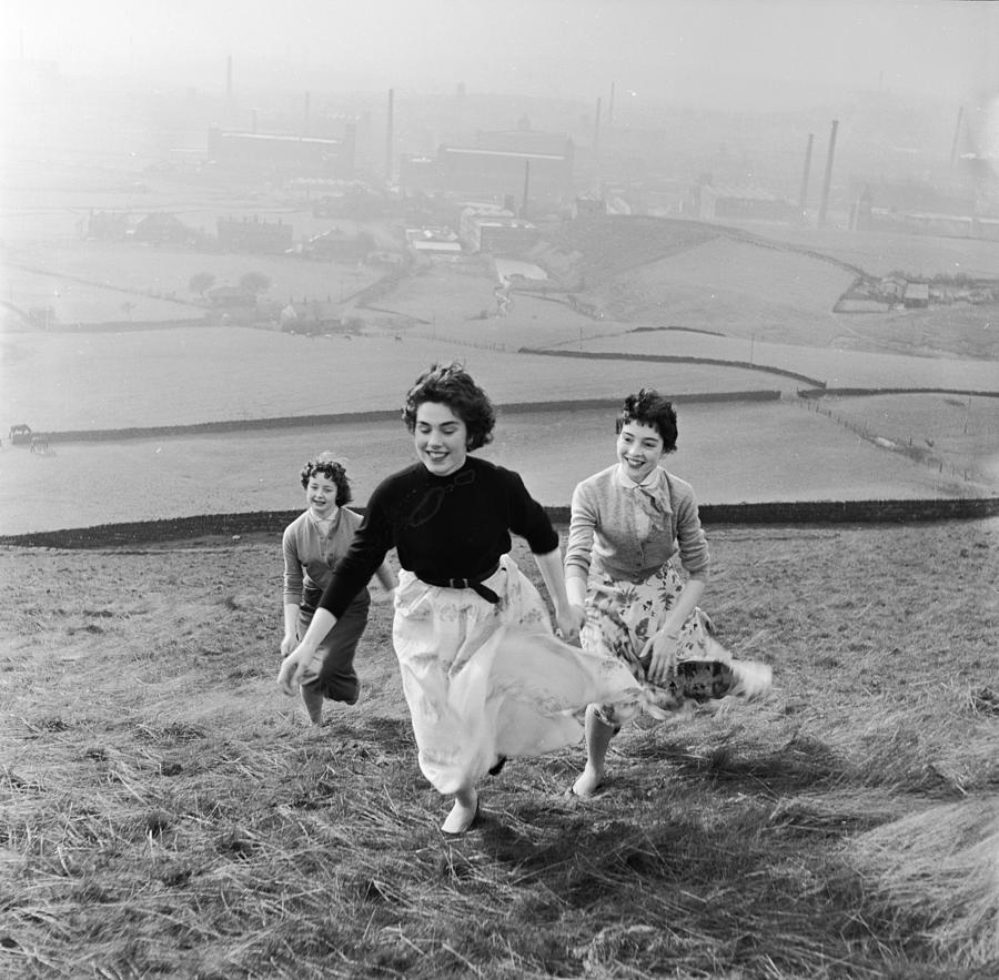 Running Uphill Photograph by Bert Hardy Running Uphill Photograph by Bert Hardy