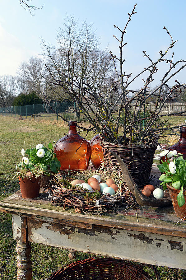 Rural Easter Arrangement In The Garden Photograph by Christin By Hof 9