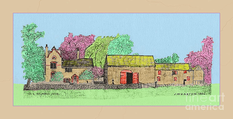 Rural Farmhouse Drawing by Donna L Munro