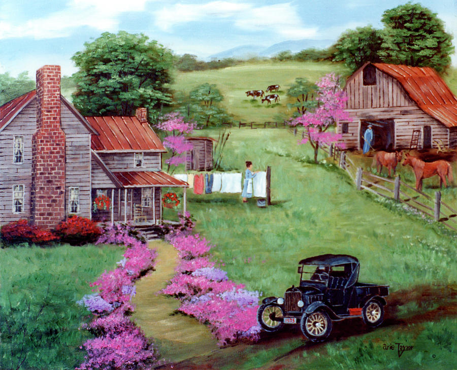 Car Painting - Rural Roots by Arie Reinhardt Taylor