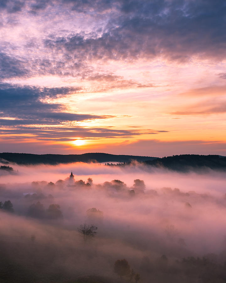 Rural Sunrise Photograph by Alexandru Handrache