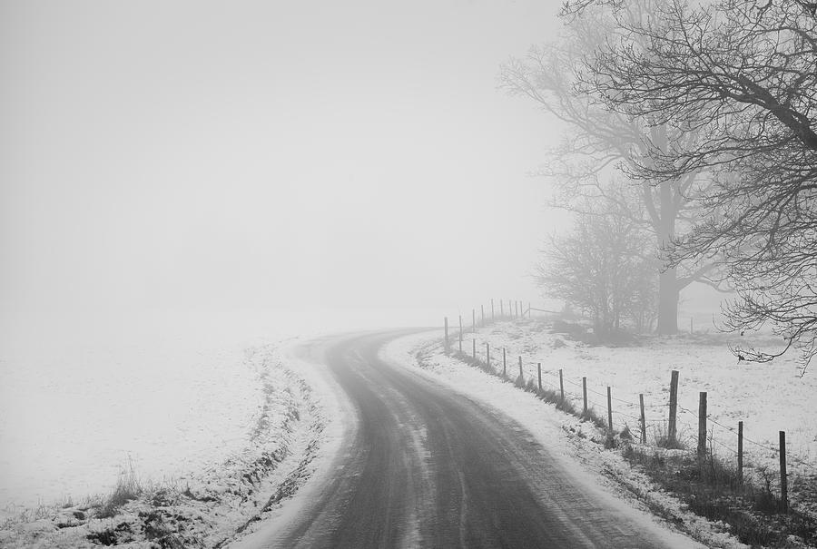 Rural Winter Road Photograph by Christian Lindsten