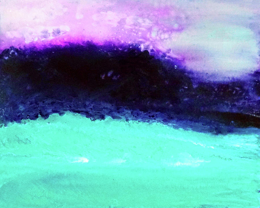 Rush Abstract Sea Painting by Katy Hawk