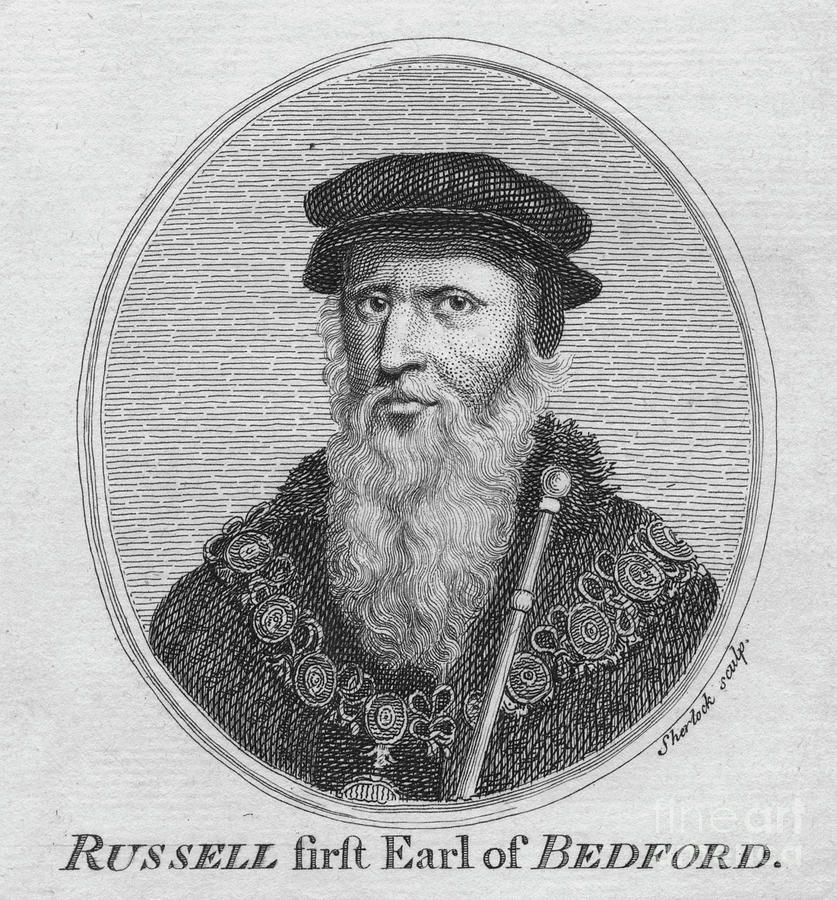 Russell First Earl Of Bedford Drawing by Print Collector