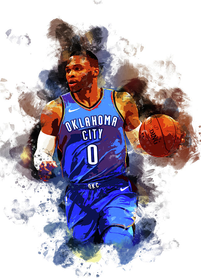 FantasticDecoration Russell Westbrook Oklahoma City Thunder Basketball  Poster Art Print 21x14 S