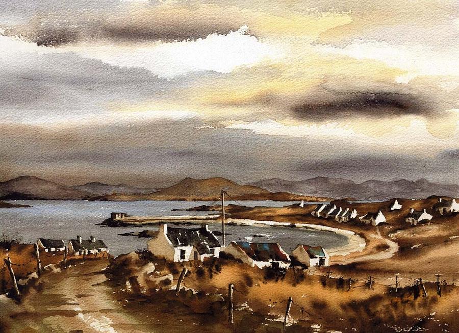Russheen, Inisboffin, Galway. Painting by Val Byrne