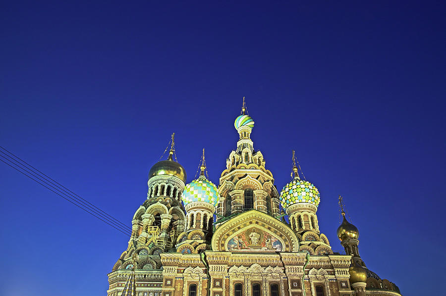 Russia, St Petersburg, Domes Of Church Photograph by Renaud Visage