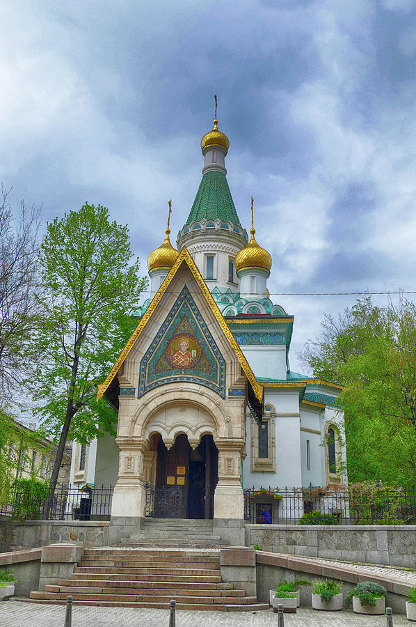 Russian church St. Nicholas Photograph by Steve Estvanik