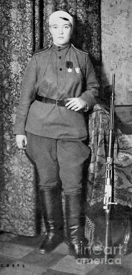 Russian Colonel Olga Kokovtseva Photograph by Bettmann