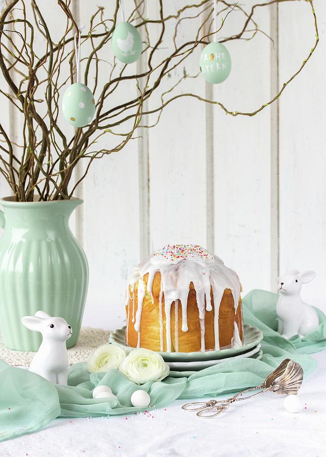 Russian Easter Bread With Rum And Raisins Photograph by Emma Friedrichs