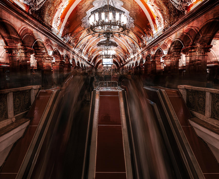 Moscow Photograph - Russian Metro Station Series 1/5 by Carmine Chiriaco
