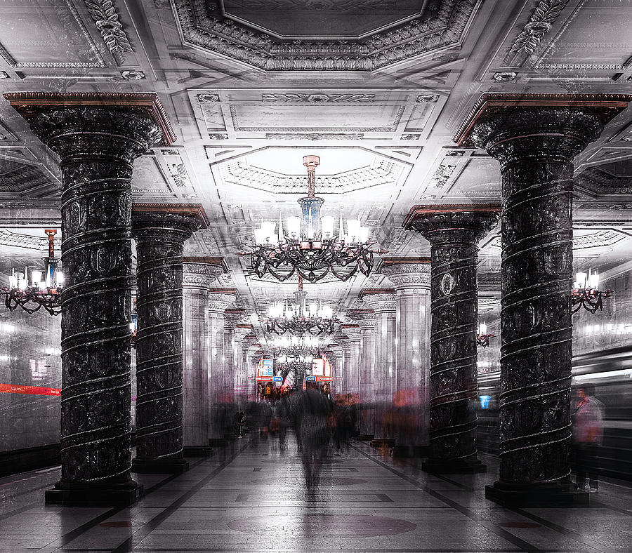 Moscow Photograph - Russian Metro Station Series 2/5 by Carmine Chiriaco