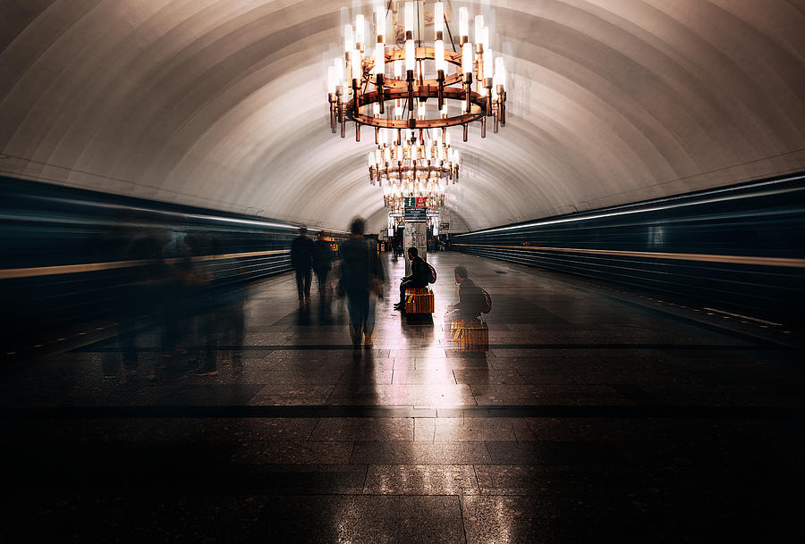Moscow Photograph - Russian Metro Station Series 3/5 by Carmine Chiriaco