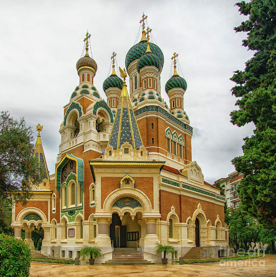 Russian Orthodox Cathedral Nice France Exterior Photograph by Wayne Moran