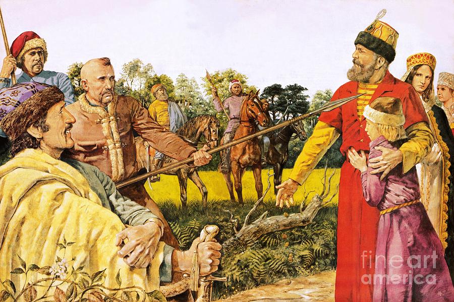 Russian Peasants Attacking Landowners Painting by Richard Hook