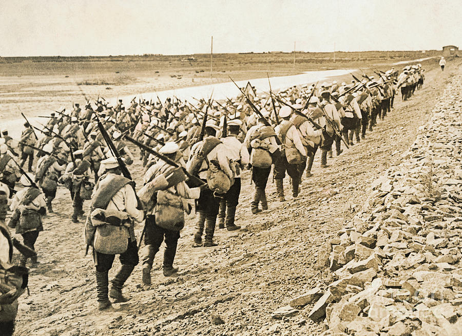 Russian Troops Marching Photograph by Bettmann