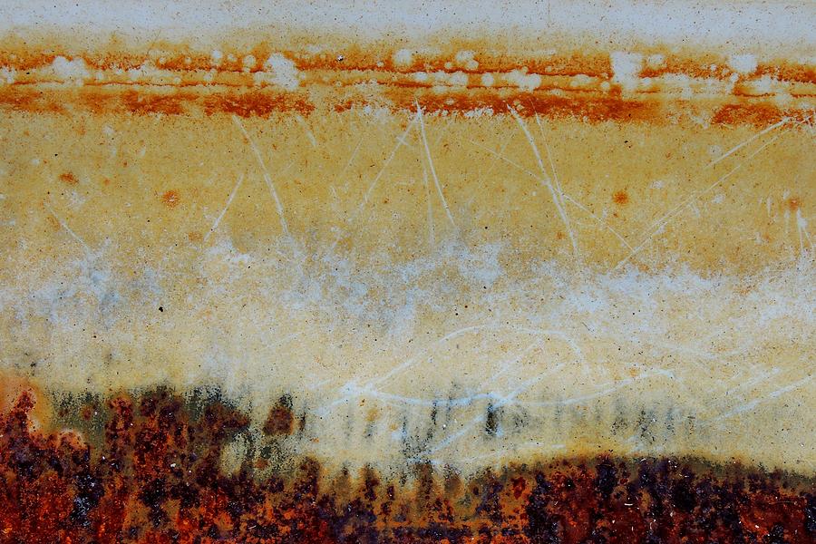 Rust and Enamel Abstract. Photograph by Denise Clark