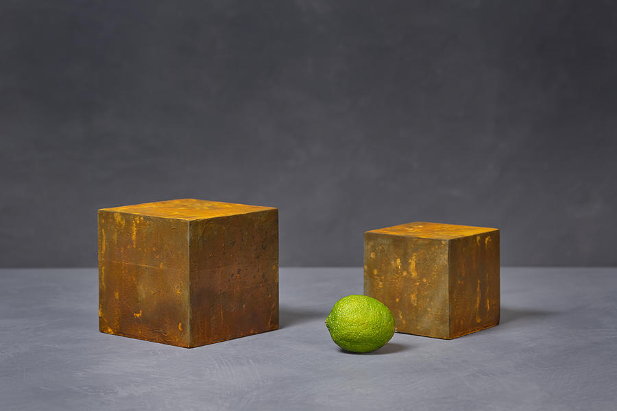 Lemon Photograph - Rusted Cubes by Christophe Verot