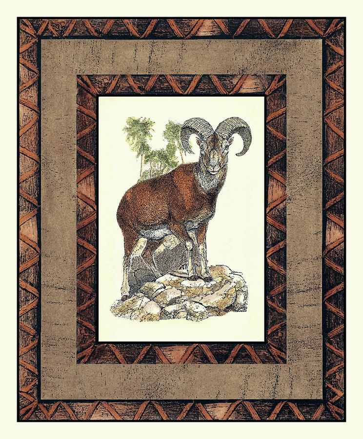 Nature Painting - Rustic Big Horn by Vision Studio
