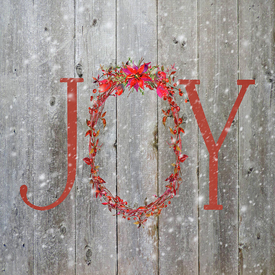 Rustic Christmas Joy Digital Art by HH Photography of Florida
