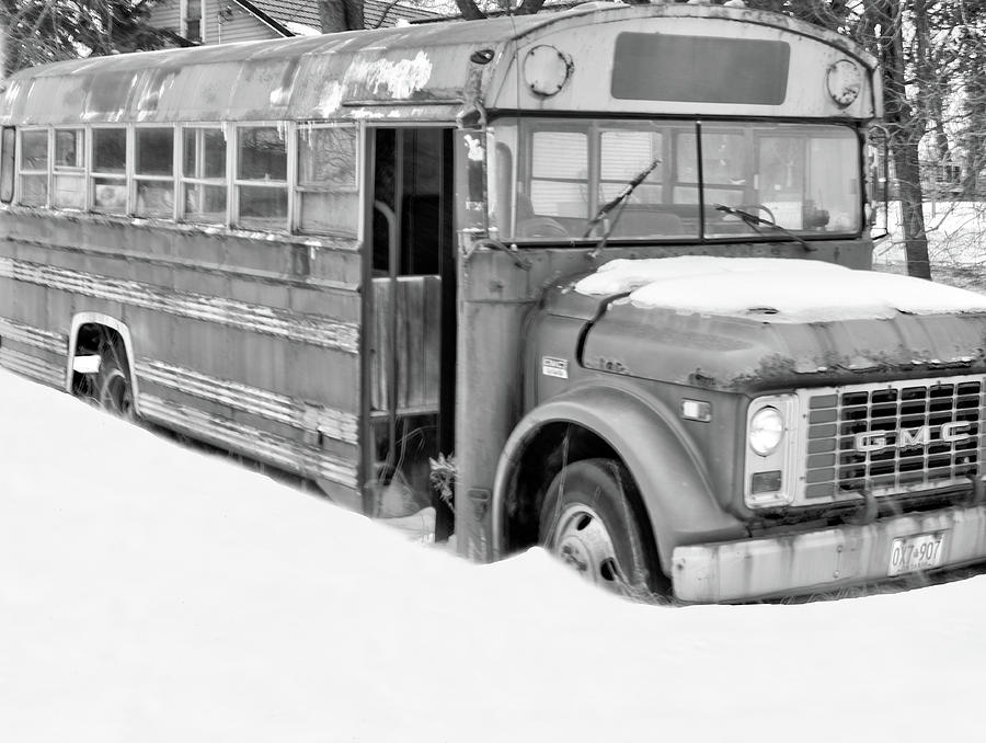 Rusty and crusty school bus  Photograph by Nick Mares