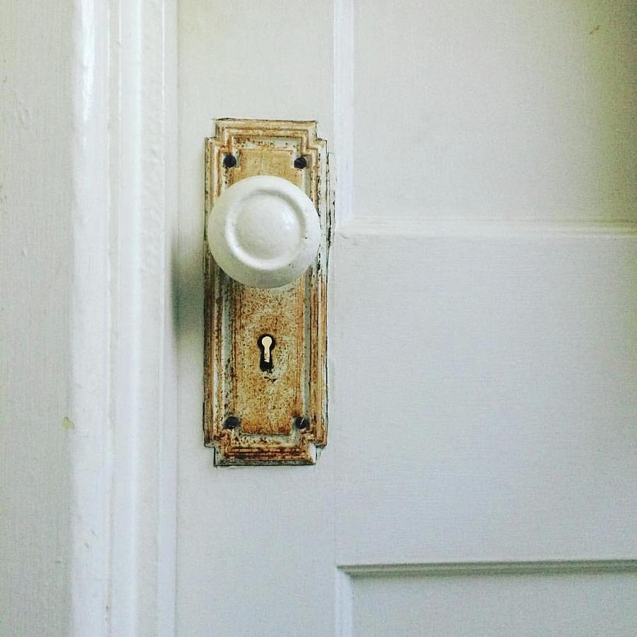 Rusty Bathroom Door Looking Through Vintage Key Hole Photograph By