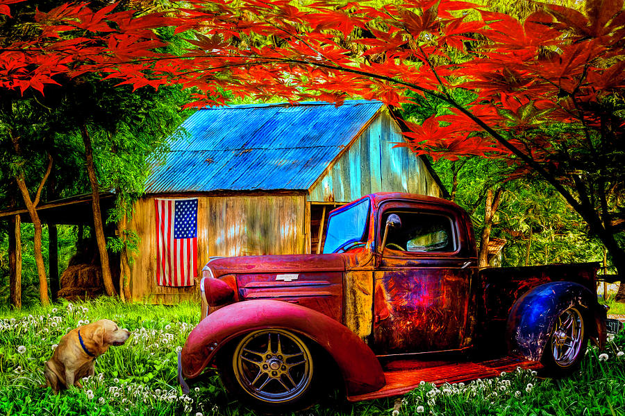 Rusty Old Truck on the Farm Photograph by Debra and Dave Vanderlaan