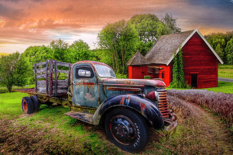 Rusty Truck in the Rural Countryside Photograph by Debra and Dave Vanderlaan