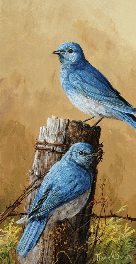 Bird Painting - Rusty Viewpoint by Trevor V. Swanson