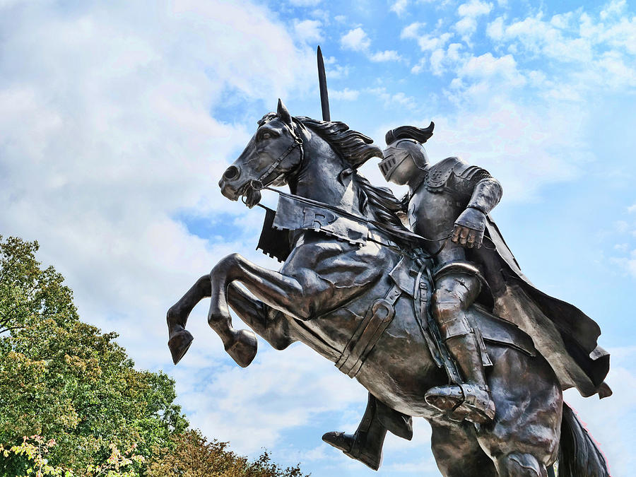 Inspirational Photograph - Rutgers Victory Statue # 4 by Allen Beatty