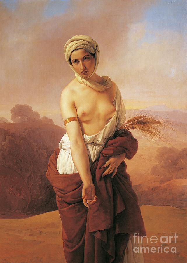 Ruth By Francesco Hayez, 1853, Oil On Canvas Painting by Francesco Hayez