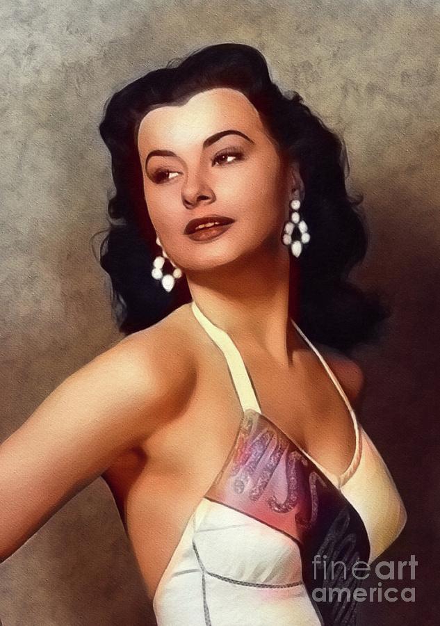 Hollywood Painting - Ruth Hampton, Vintage Actress by Esoterica Art Agency