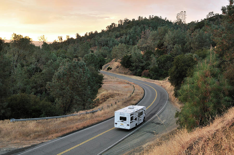 Rv Camper On Road Digital Art by Heeb Photos - Fine Art America