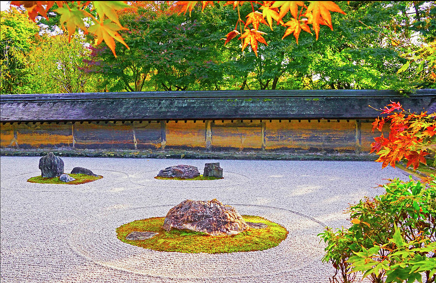 Ryoan-ji Stone Garden Photograph by Dennis Cox Photo Explorer