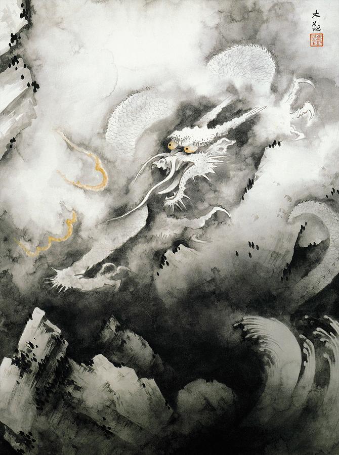 RYU OKORITE KUMO ITASU - Top Quality Image Edition Painting by Yokoyama ...