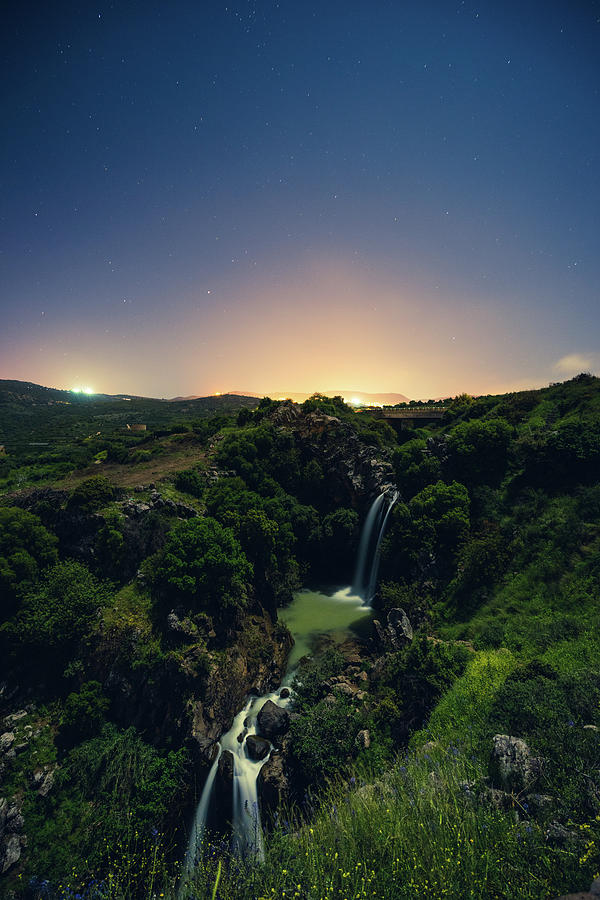 Saar Falls -night 3 Photograph by Mati Krimerman