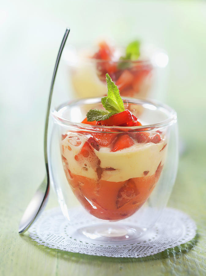 Sabayon Aux Fraises Strawberry Zabaglione Photograph by Studio ...