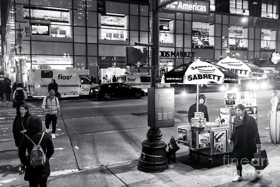 Sabrett Hot Dogs at Night New York City Photograph by John Rizzuto