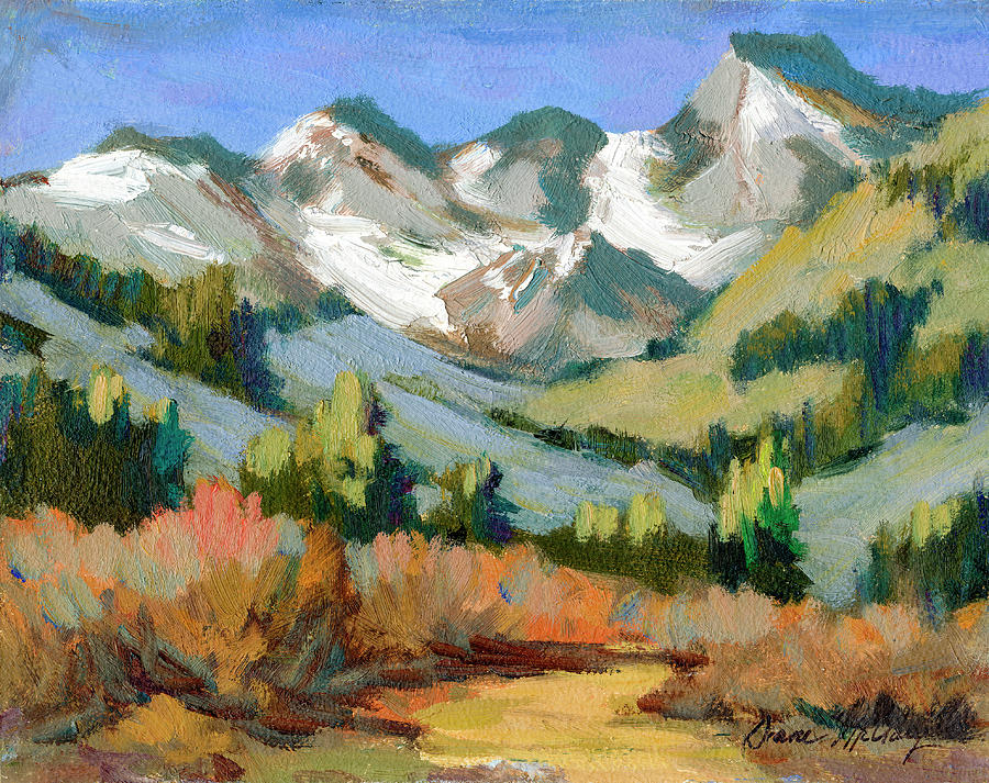 Sabrina Mountains Sierra Nevada Painting by Diane McClary