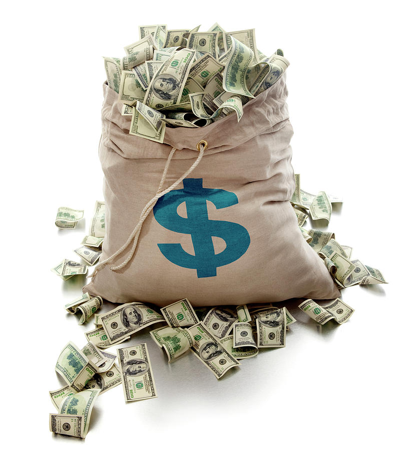 Sack Of Cash Photograph by John Kuczala