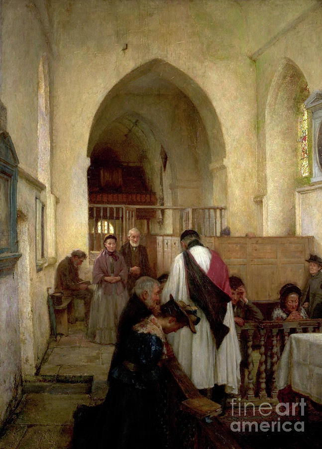 Christianity Painting - Sacrament Sunday, 1897 by William Teulon Blandford Fletcher