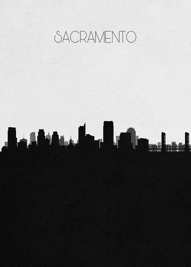 Sacramento Digital Art - Sacramento Cityscape Art by Inspirowl Design